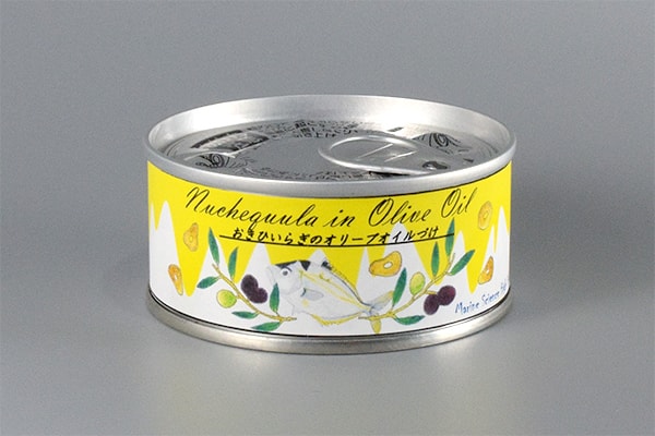 オキヒイラギのアヒージョ缶詰の写真
